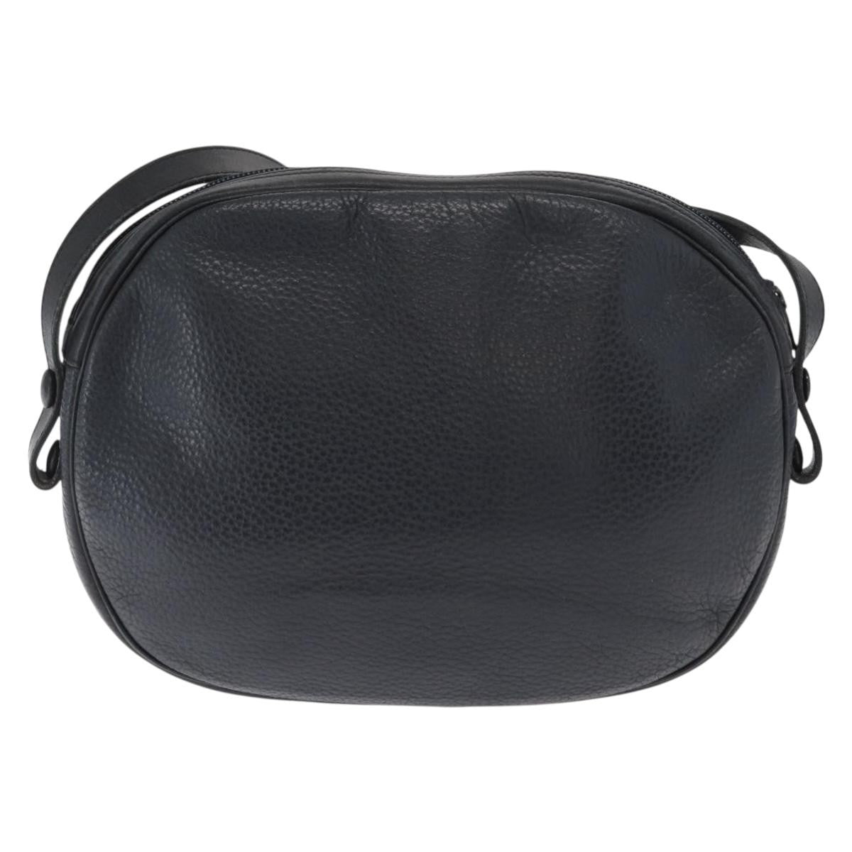 Christian Dior Vintage Shoulder Bag Leather Navy Leather Shoulder Bag Bag (Pre-Owned)