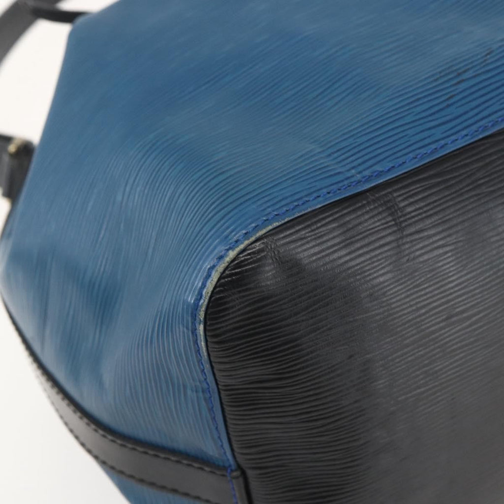 Louis Vuitton Bicolor Petit Noe Handbag Epi Leather Blue Leather Shoulder Bag