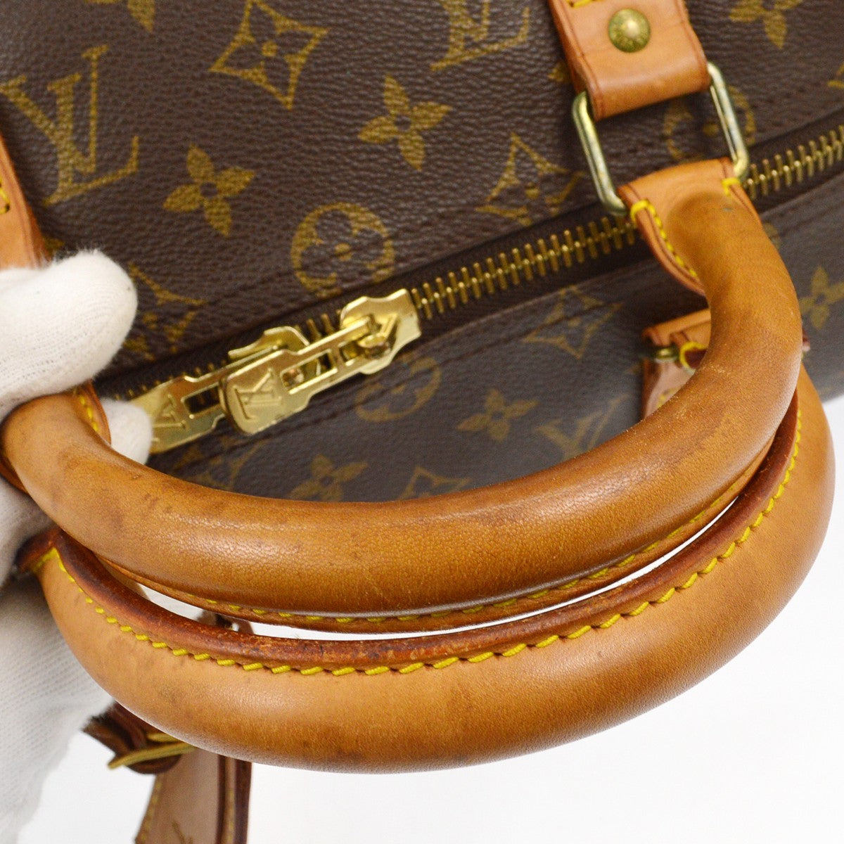 Louis Vuitton Keepall Bag Monogram Canvas Brown Canvas Travel Bag