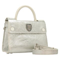 Christian Dior Diorever Bag Leather Silver Leather Bag (Pre-Owned)