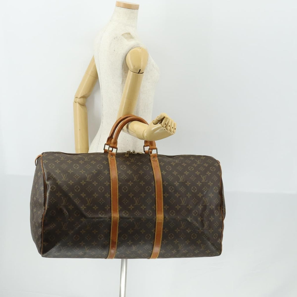 Louis Vuitton Keepall Bag Monogram Canvas Brown Canvas Travel Bag