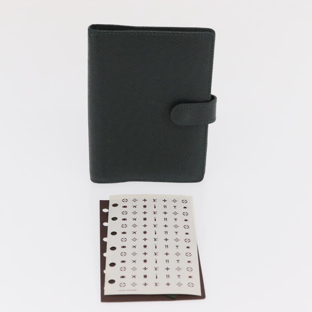 Louis Vuitton Agenda Cover Taiga Leather Green Leather Wallets Accessory