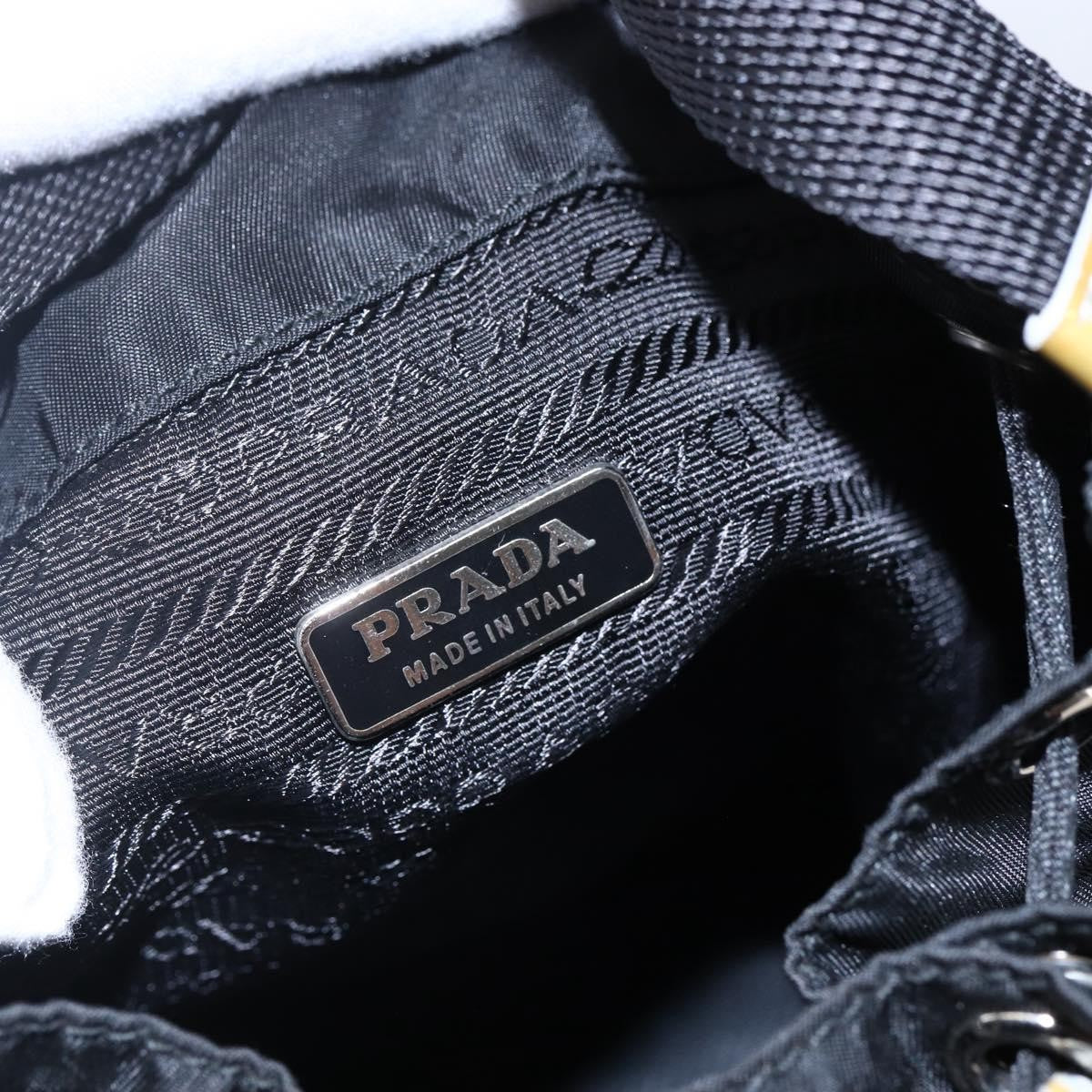 Prada Duet Drawstring Bucket Bag Tessuto Black Nylon Bag