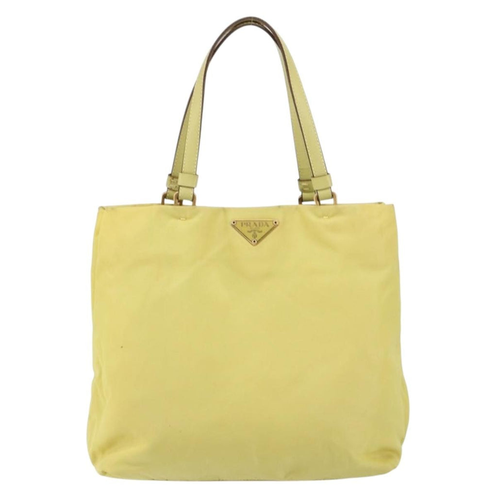 Prada Vintage Tote Nylon Yellow Nylon Tote Bag Bag