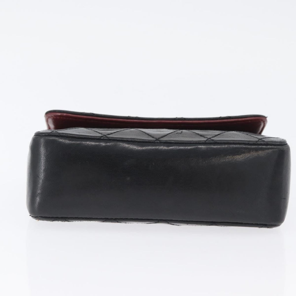Chanel Vintage Square Cc Flap Bag Quilted Lambskin Black Leather Shoulder Bag Bag