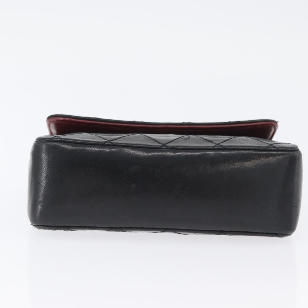Chanel Vintage Square Cc Flap Bag Quilted Lambskin Black Leather Shoulder Bag Bag