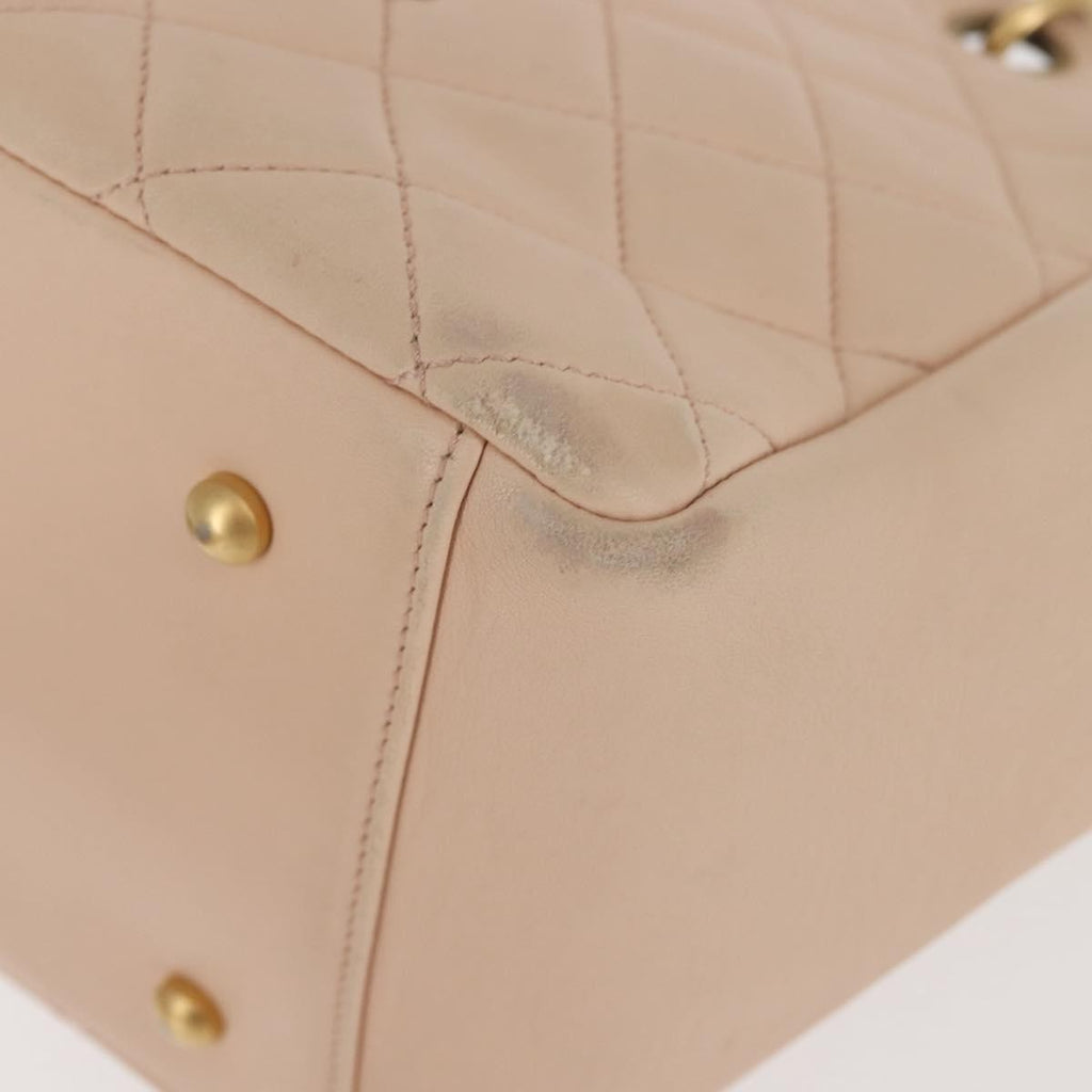 Chanel Petite Timeless Tote Quilted Calfskin Beige Leather Bag