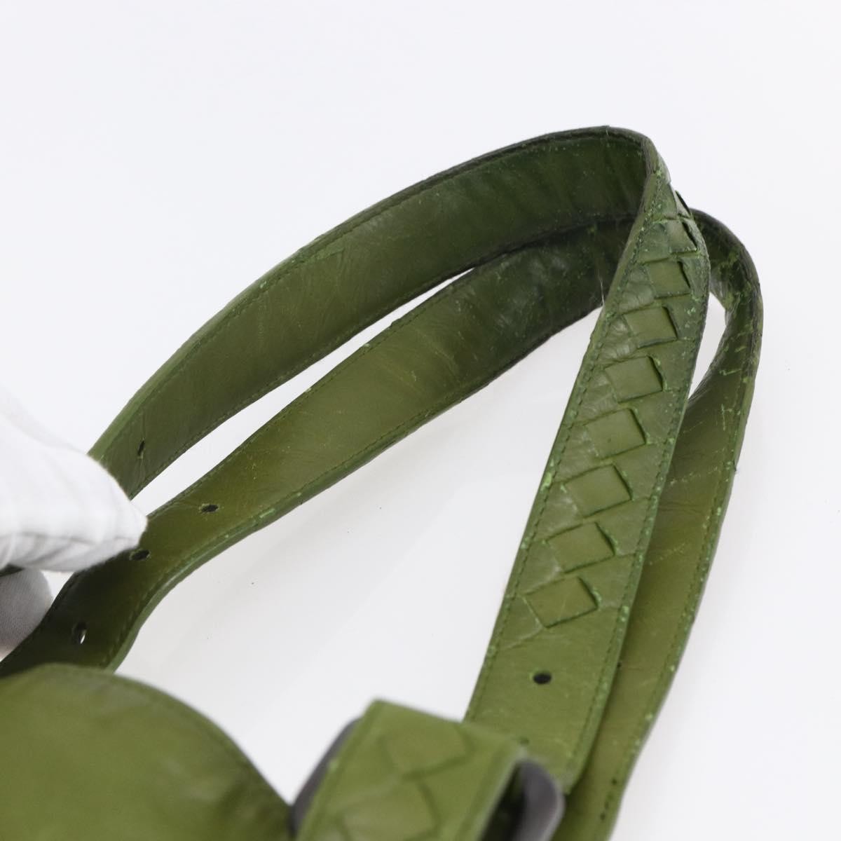 Bottega Veneta Intrecciato Leather Green Leather Shoulder Bag Bag