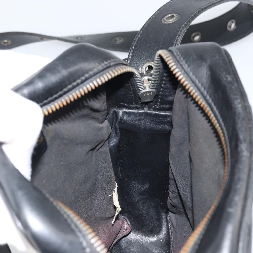 Bottega Veneta Intrecciato Shoulder Bag Leather Black Leather Shoulder Bag Bag