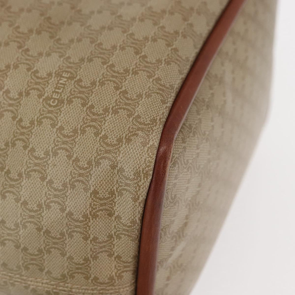 Celine Vintage Macadam Handbag Canvas And Leather Beige Canvas Handbag