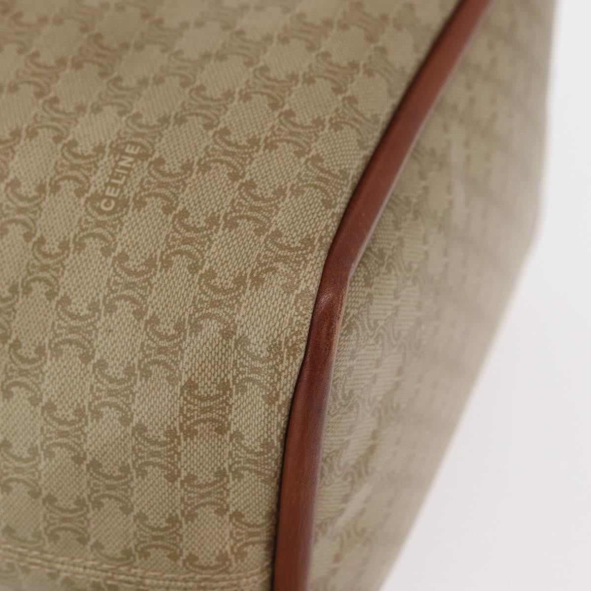 Celine Vintage Macadam Handbag Canvas And Leather Beige Canvas Handbag