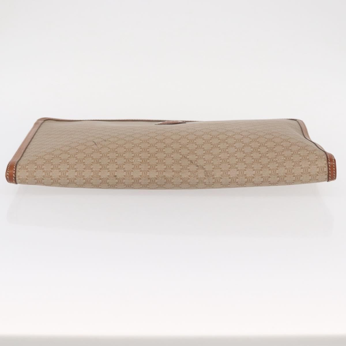 Celine Macadam Pochette Clutch Beige Pvc Clutche & Pouche Bag