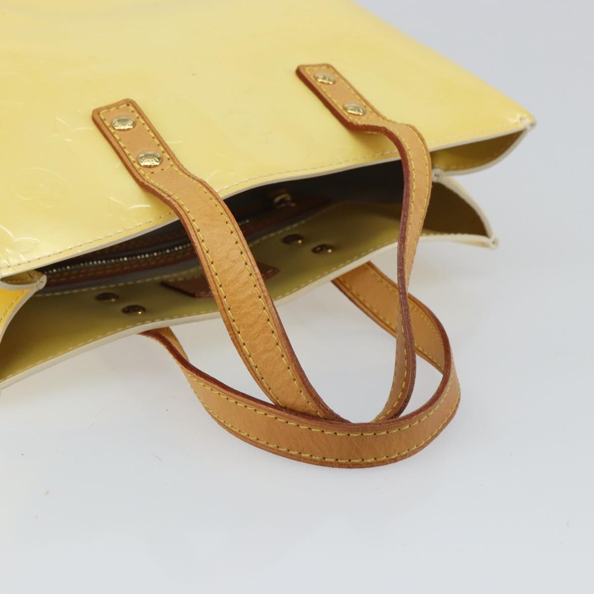 Louis Vuitton Reade Handbag Monogram Vernis Yellow Patent_Leather Handbag