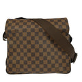 Louis Vuitton Naviglio Handbag Damier Brown Canvas Shoulder Bag
