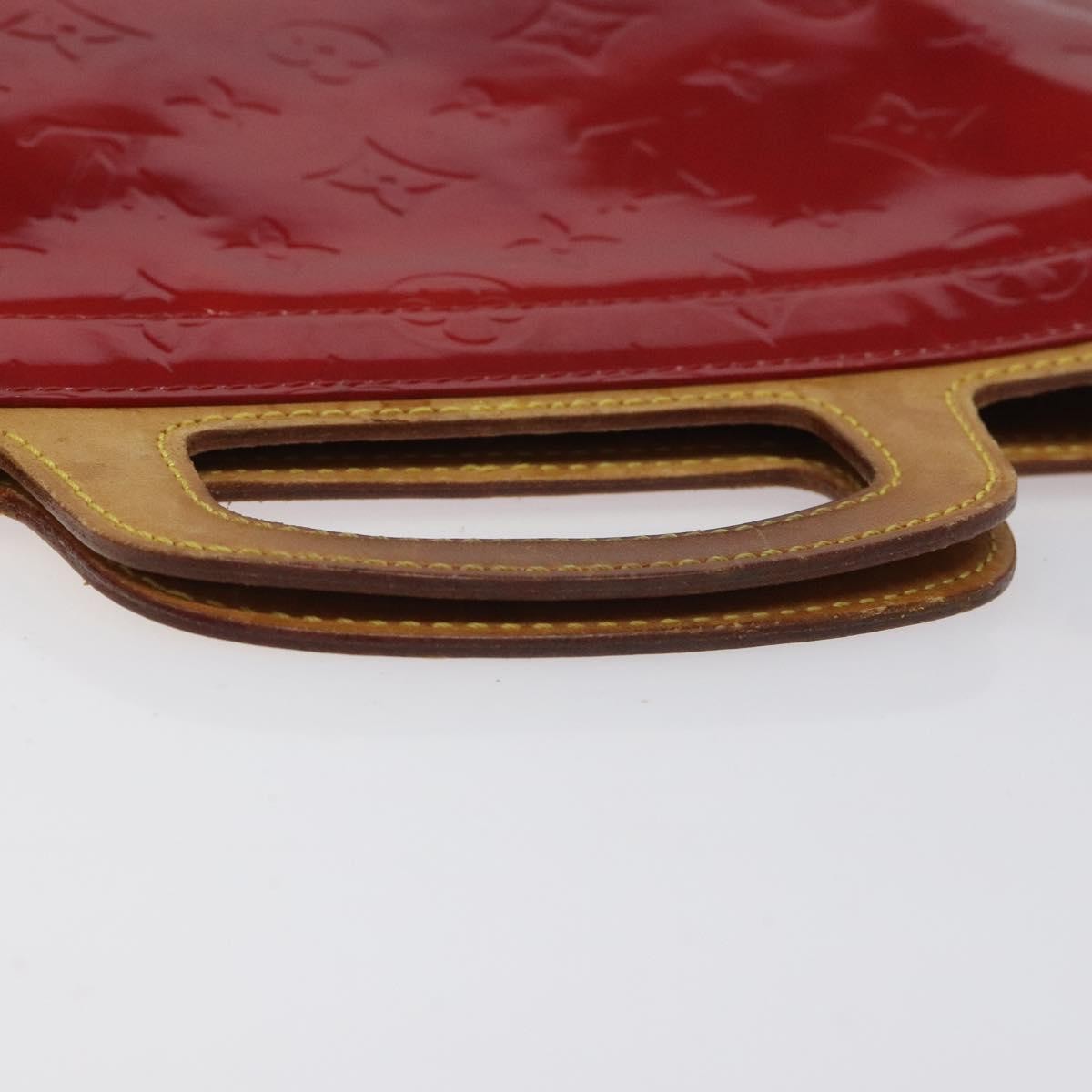Louis Vuitton Stanton Handbag Monogram Vernis Red Patent_Leather Tote Bag