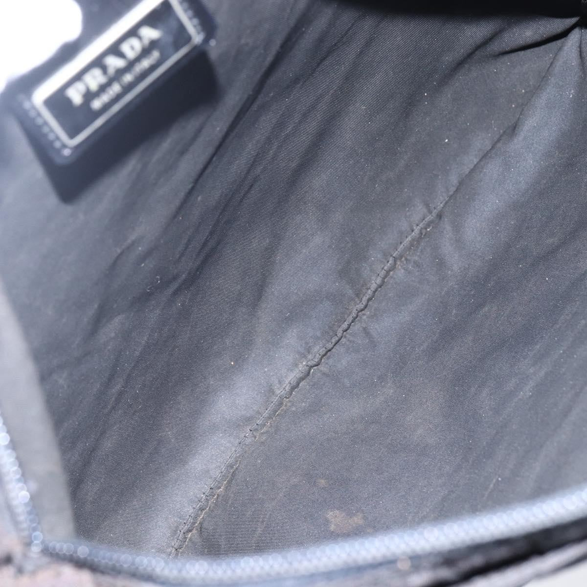 Prada Flat Messenger Bag Tessuto Black Nylon Shoulder Bag Bag