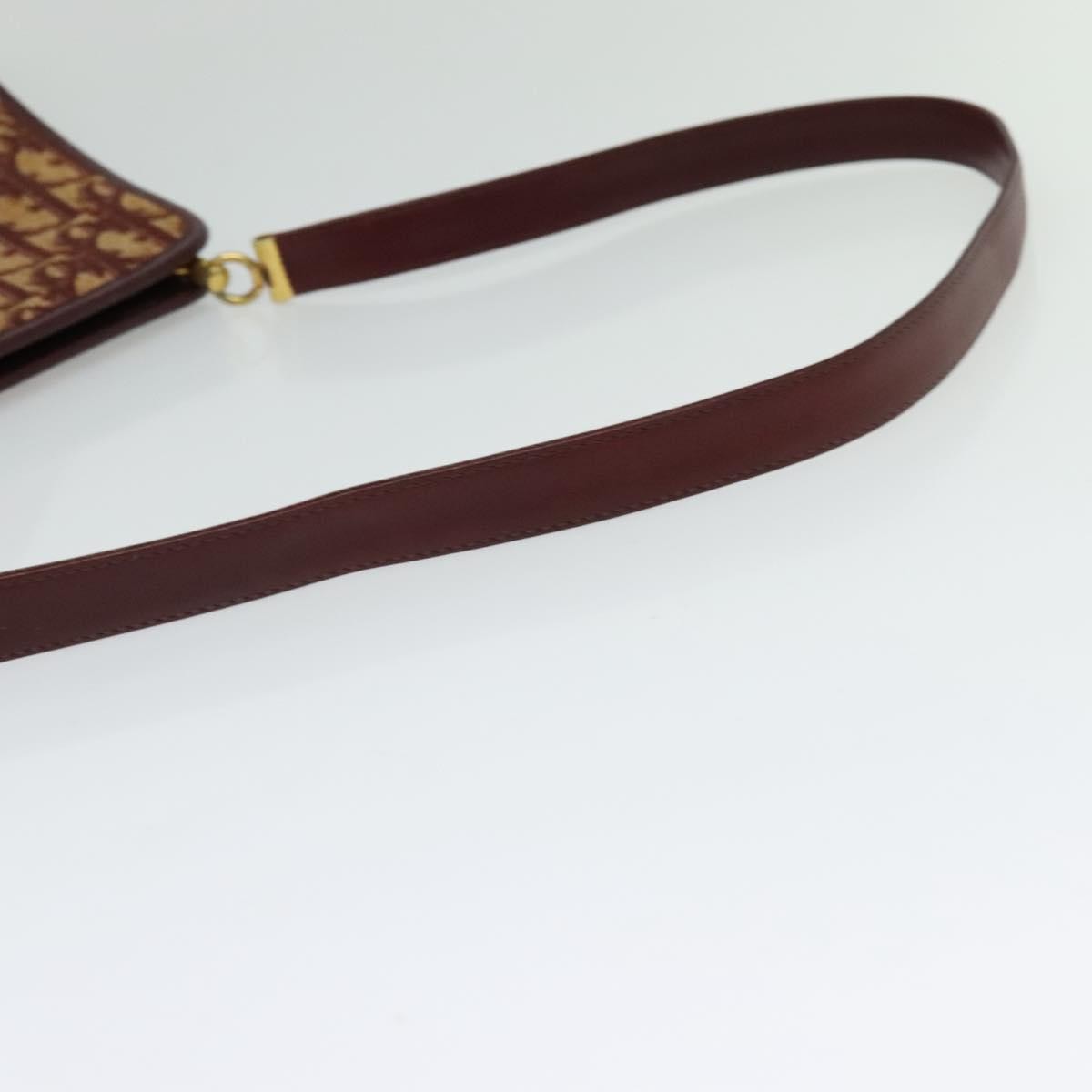 Christian Dior Trotter Shoulder Bag Canvas Red Canvas Shoulder Bag Bag (Pre-Owned)
