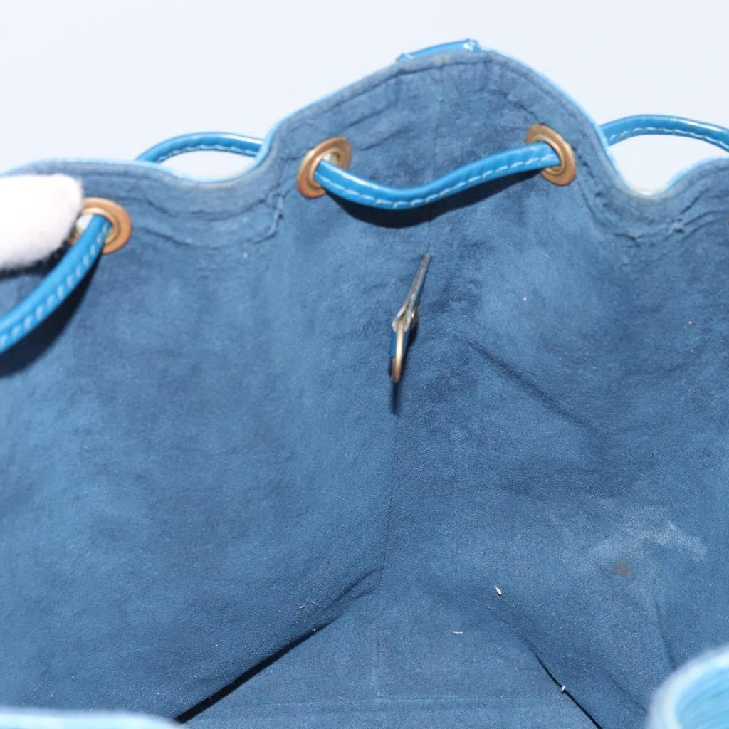 Louis Vuitton Petit Noe Handbag Epi Leather Blue Leather Shoulder Bag