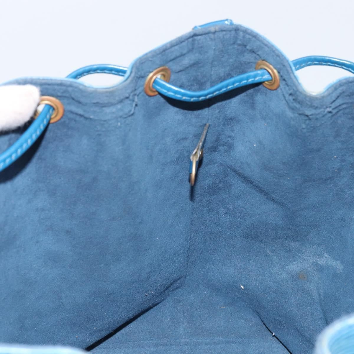 Louis Vuitton Petit Noe Handbag Epi Leather Blue Leather Shoulder Bag