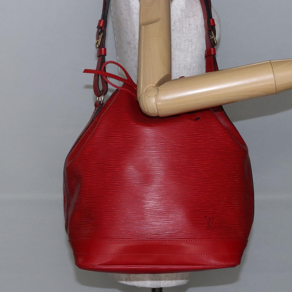 Louis Vuitton Noe Handbag Epi Leather Red Leather Bag