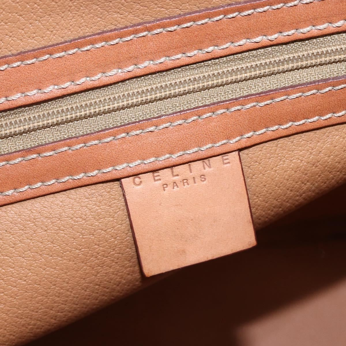 Celine Vintage Macadam Handbag Canvas Brown Canvas Handbag