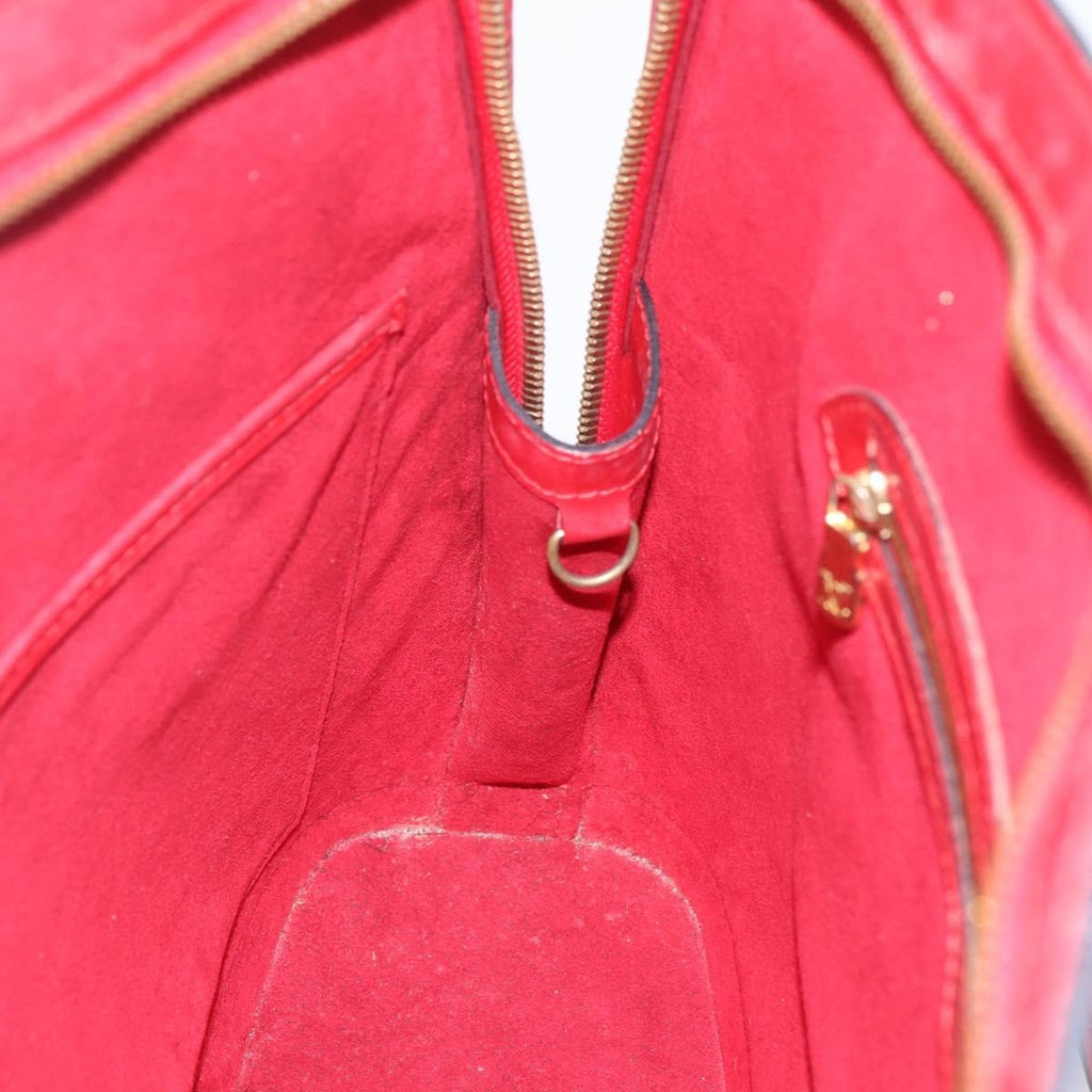 Louis Vuitton Lussac Handbag Epi Leather Red Leather Shoulder Bag