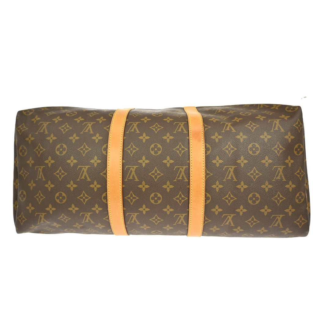 Louis Vuitton Keepall Bag Monogram Canvas Brown Canvas Travel Bag