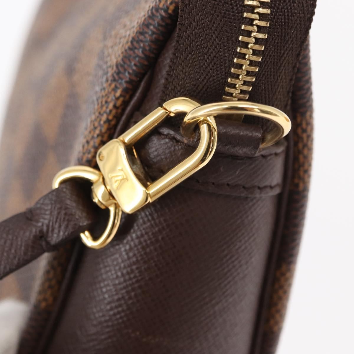 Louis Vuitton Trousse Make Up Bag Damier Canvas Brown Canvas Clutche & Pouche Bag