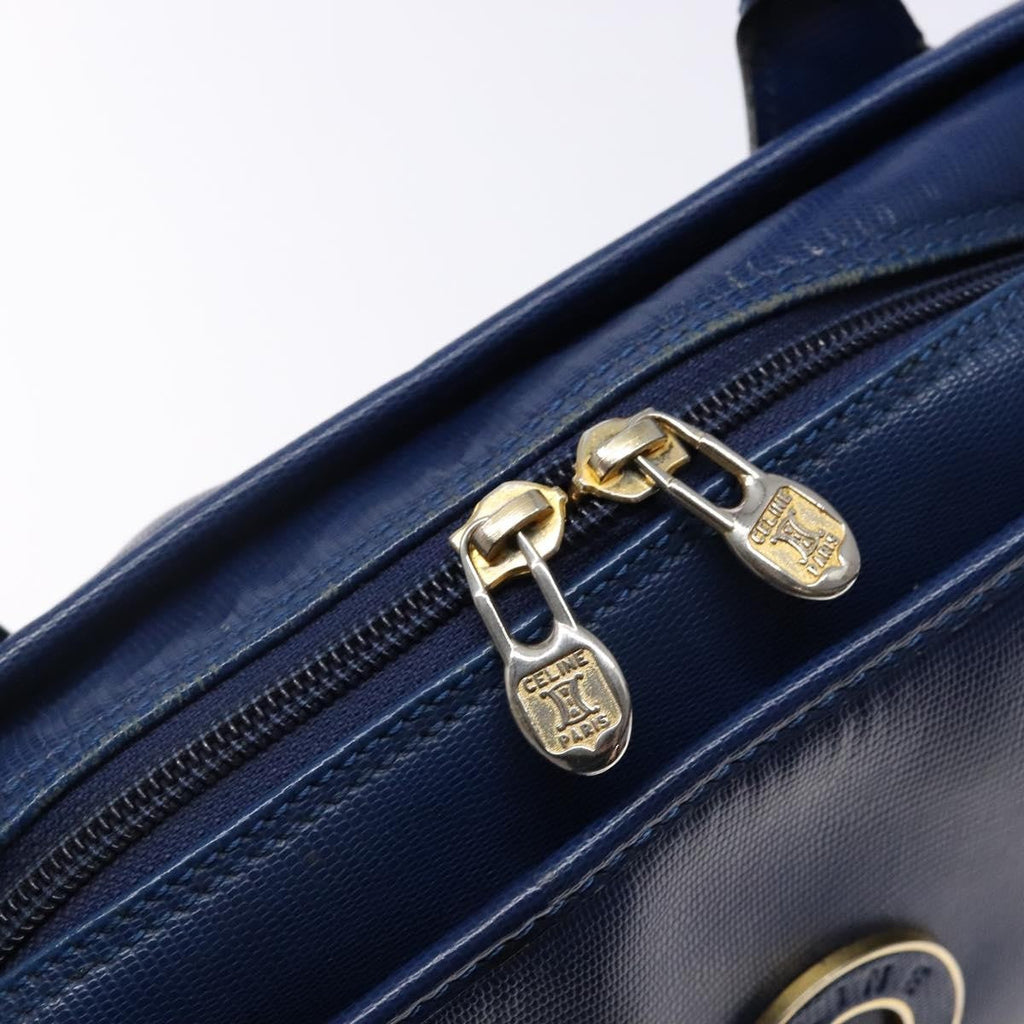 Celine Circle Logo Handbag Leather Blue Leather Bag