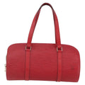 Louis Vuitton Soufflot Handbag Epi Leather Red Leather Shoulder Bag