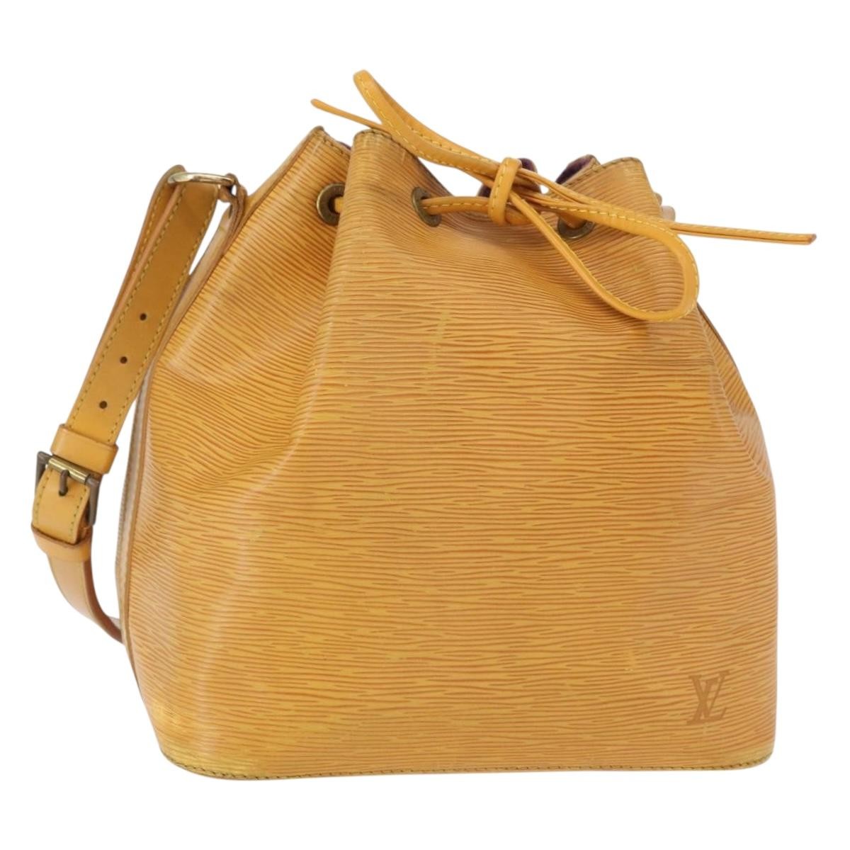 Louis Vuitton Petit Noe Handbag Epi Leather Yellow Leather Shoulder Bag