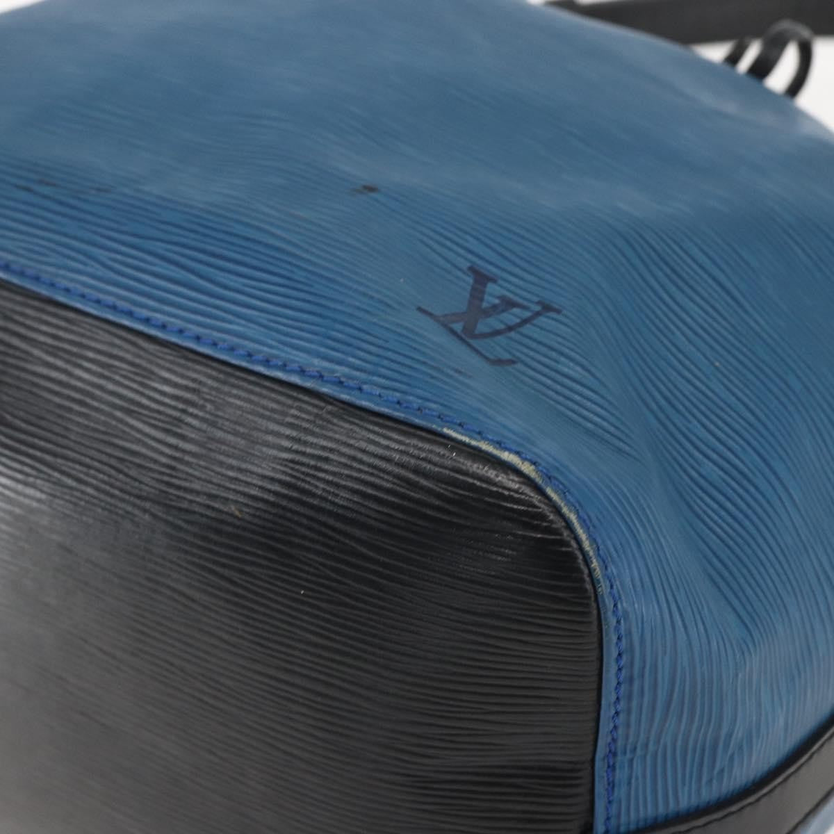 Louis Vuitton Bicolor Petit Noe Handbag Epi Leather Blue Leather Shoulder Bag