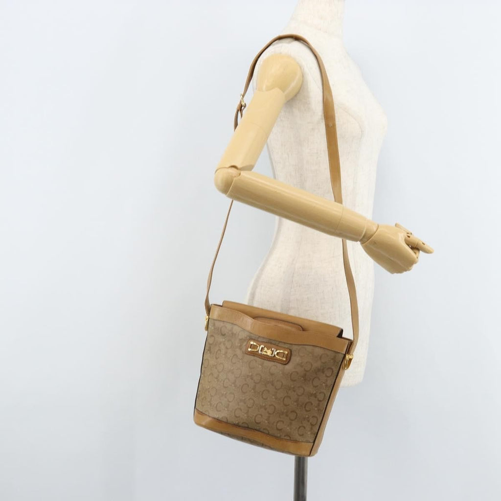 Celine C Sulky Shoulder Bag Canvas And Leather Beige Canvas Shoulder Bag Bag