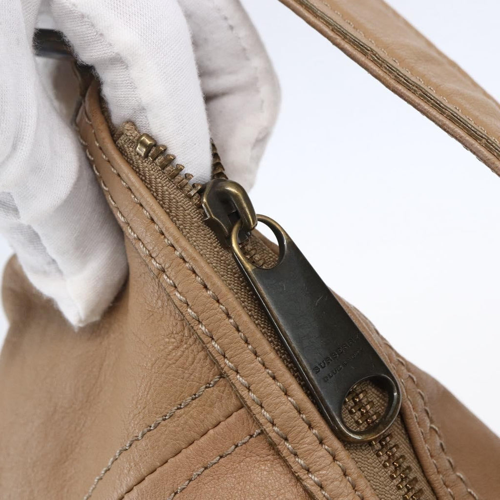 Burberry Blue Label Handbag Leather Brown Leather Handbag