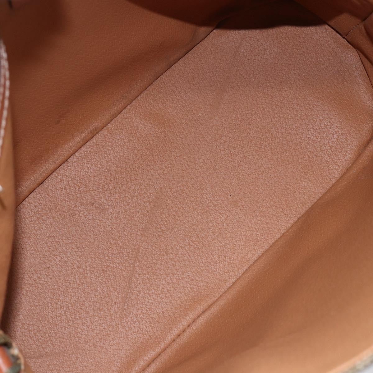 Celine Vintage Macadam Handbag Canvas Brown Canvas Handbag