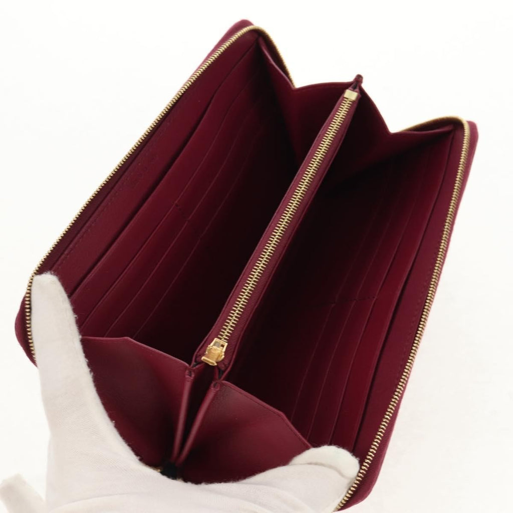 Celine Multifunction Flap Wallet Leather Burgundy Leather Wallets Accessory