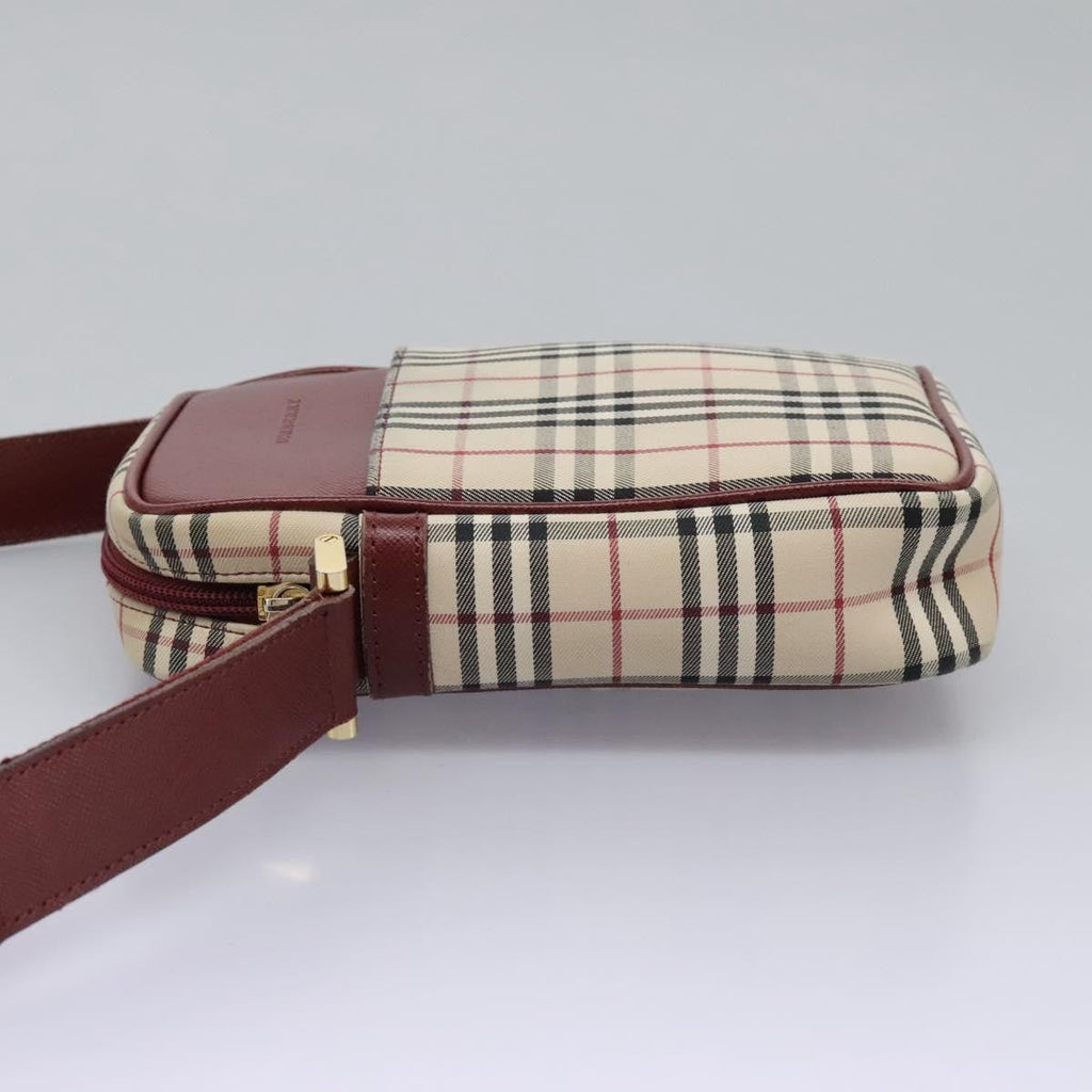 Burberry Nova Check Shoulder Bag Canvas And Leather Beige Canvas Shoulder Bag
