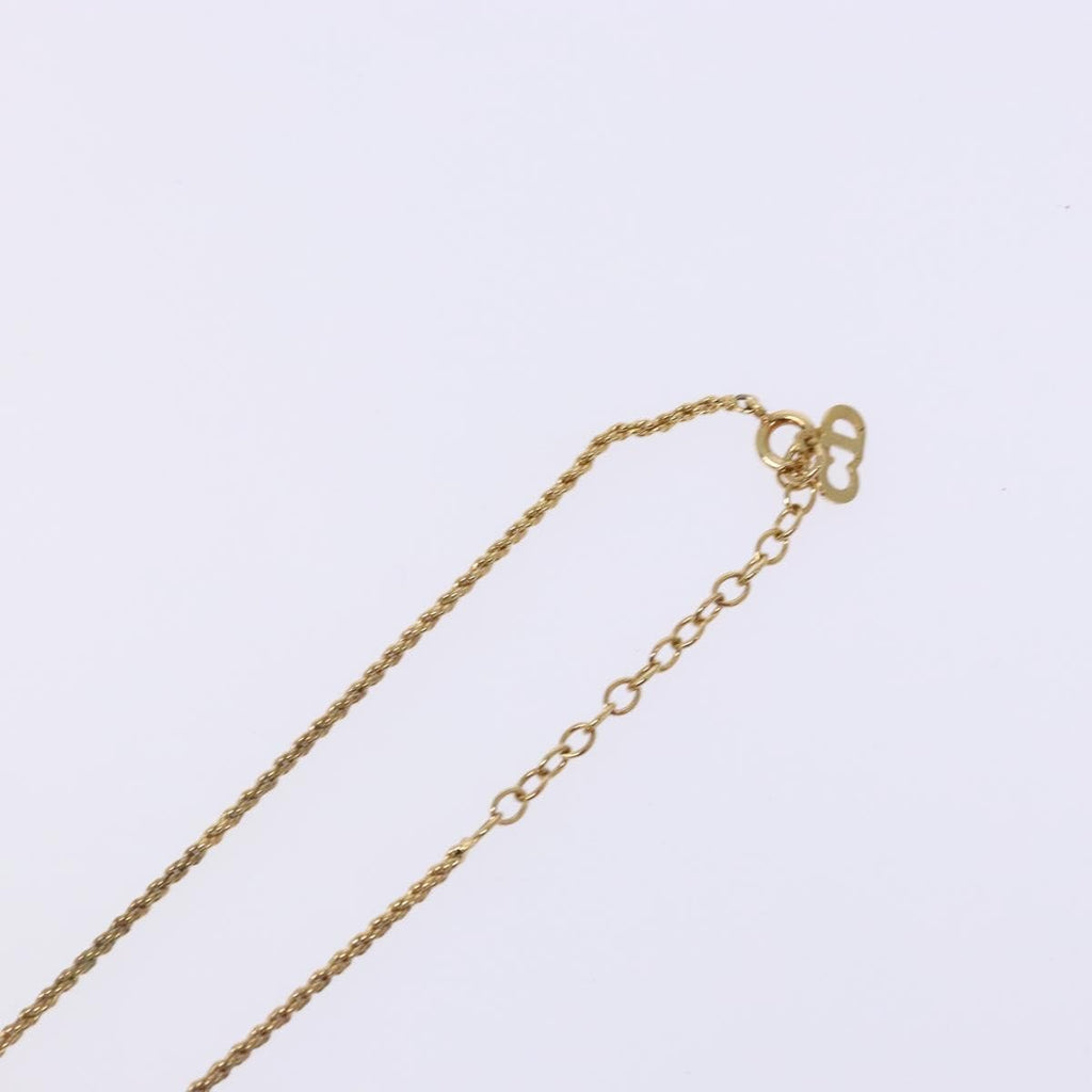 Christian Dior Cd Round Pendant Necklace Metal Gold Metal Jewelry (Pre-Owned)
