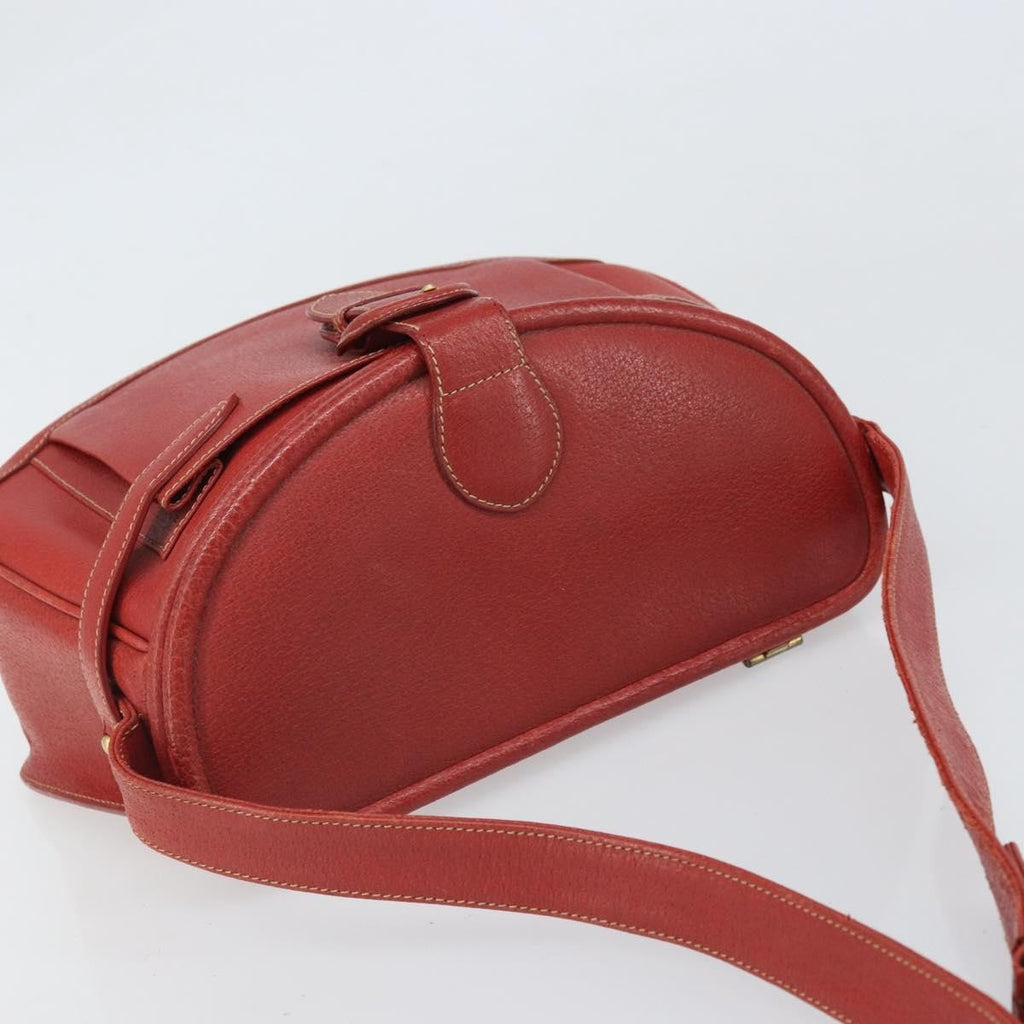 Gucci Vintage Shoulder Bag Leather Red Leather Shoulder Bag Bag (Pre-Owned)