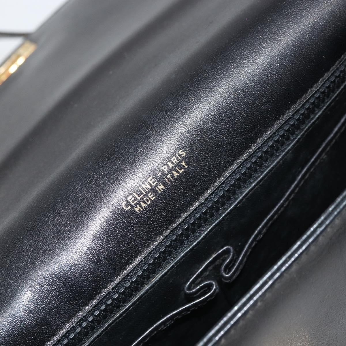 Celine Vintage Shoulder Bag Leather Black Leather Shoulder Bag Bag