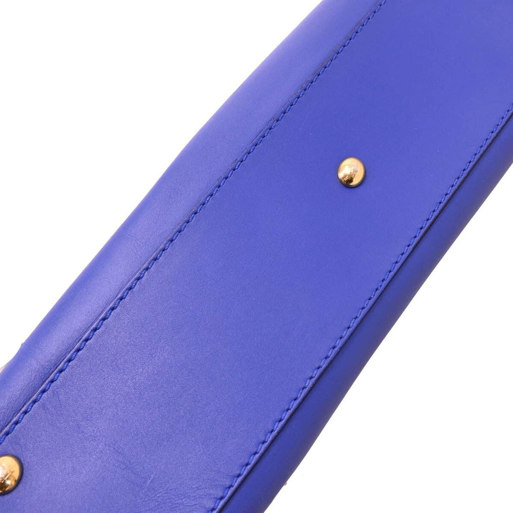 Fendi Peekaboo Bag Soft Leather Blue Leather Handbag