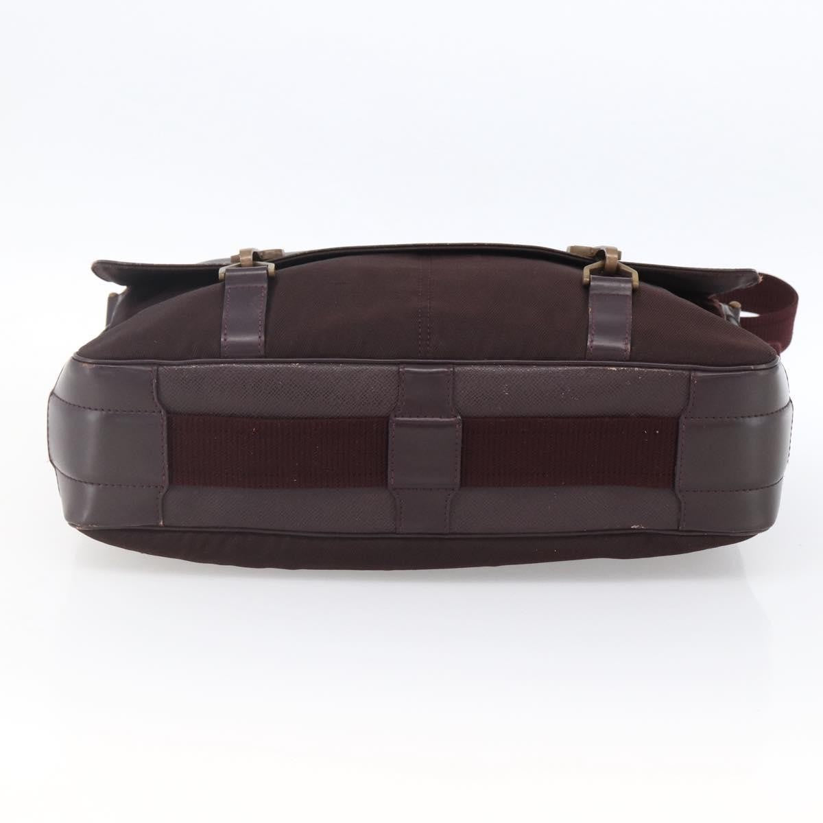 Louis Vuitton Dersou Bag Taiga Leather And Canvas Brown Leather Shoulder Bag