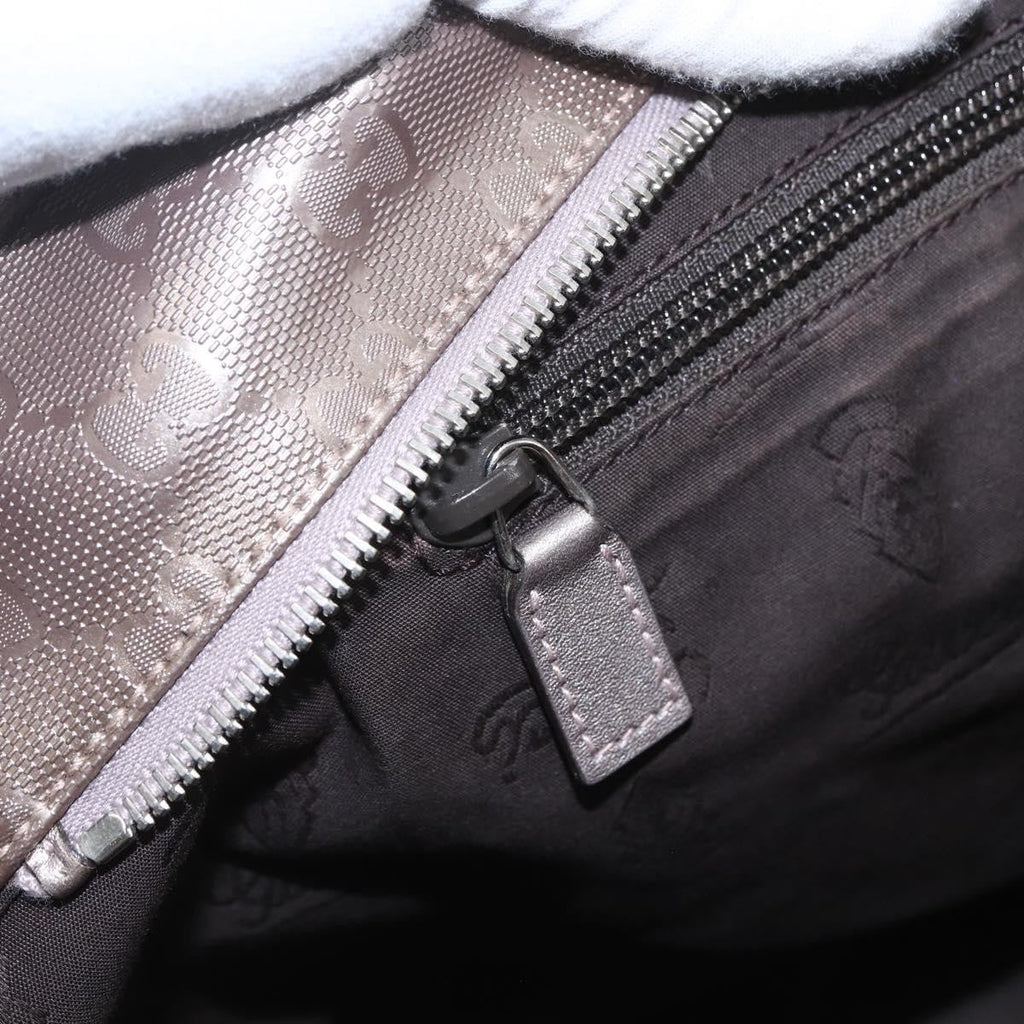 Gucci Plus Tote Gg Imprime Silver Pvc Tote Bag Bag (Pre-Owned)