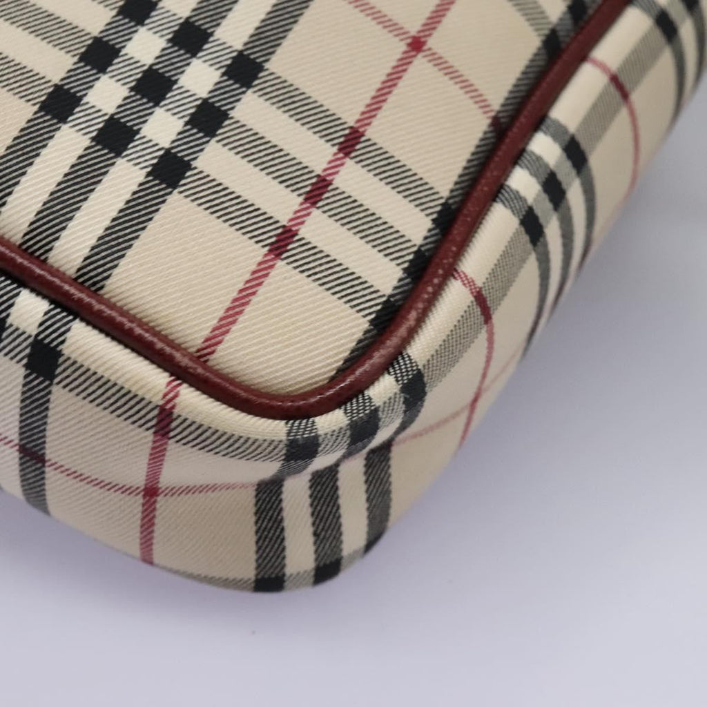 Burberry Nova Check Shoulder Bag Canvas And Leather Beige Canvas Shoulder Bag