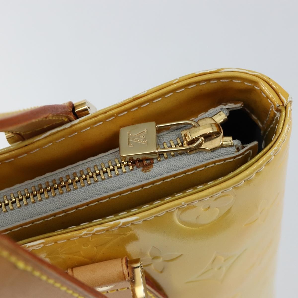 Louis Vuitton Houston Handbag Monogram Vernis Yellow Patent_Leather Tote Bag