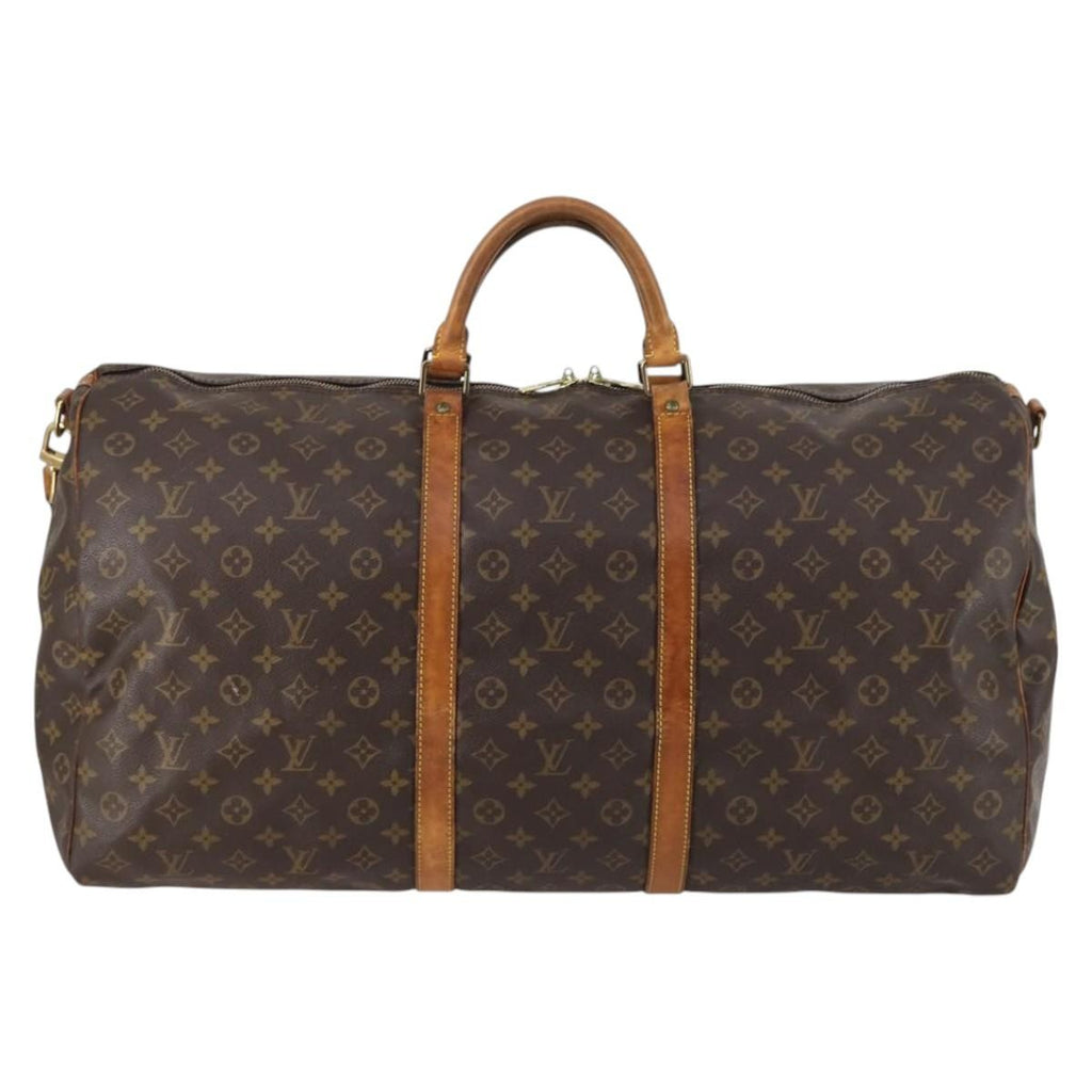 Louis Vuitton Keepall Bandouliere Bag Monogram Canvas Brown Canvas Travel Bag