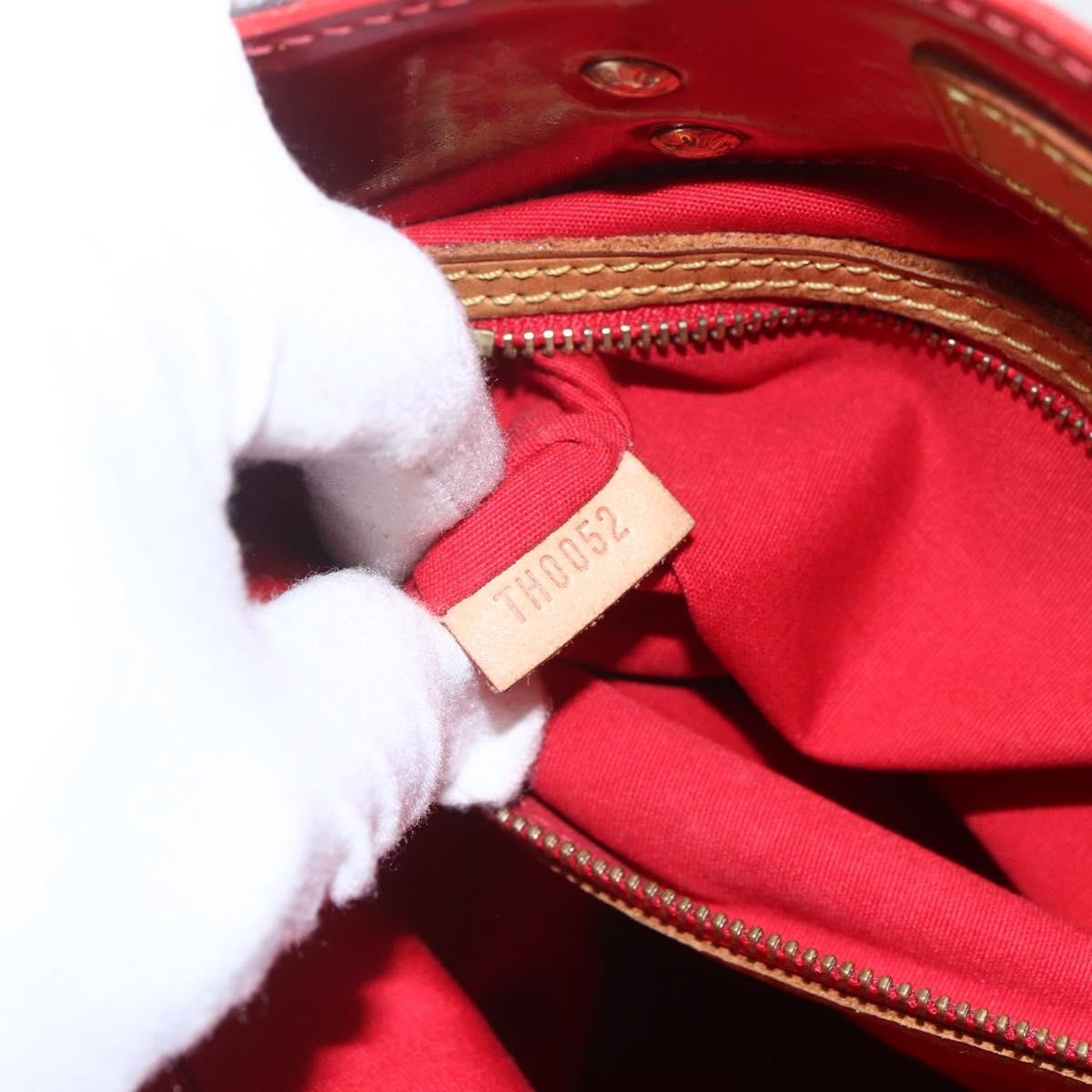Louis Vuitton Reade Handbag Monogram Vernis Red Patent_Leather Handbag