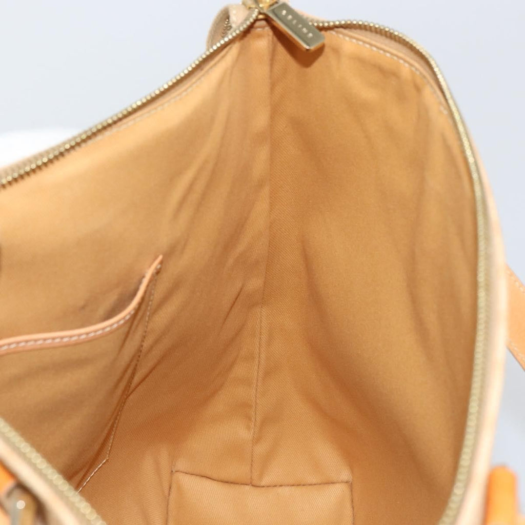 Celine Vintage Macadam Tote Bag Canvas And Leather Beige Canvas Tote Bag Bag