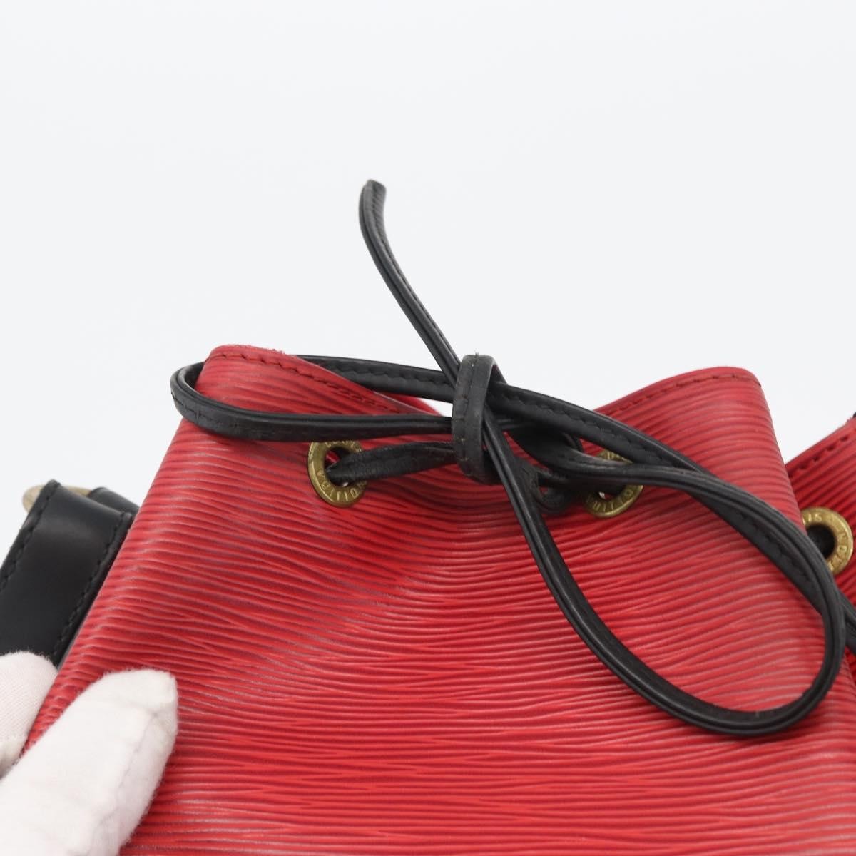 Louis Vuitton Bicolor Petit Noe Handbag Epi Leather Red Leather Shoulder Bag