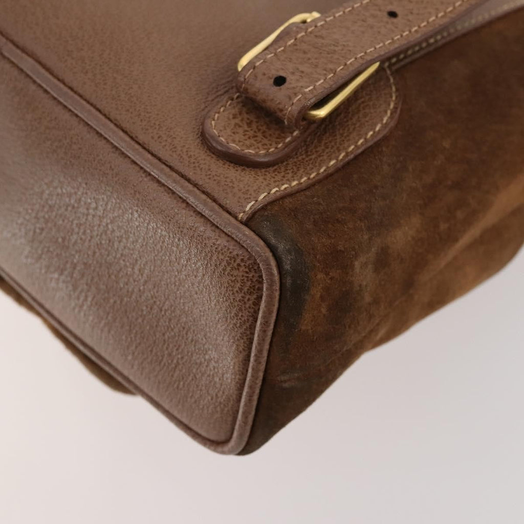 Gucci Gucci Bamboo Backpack Daim Brown Suede Backpack Bag (Pre-Owned)